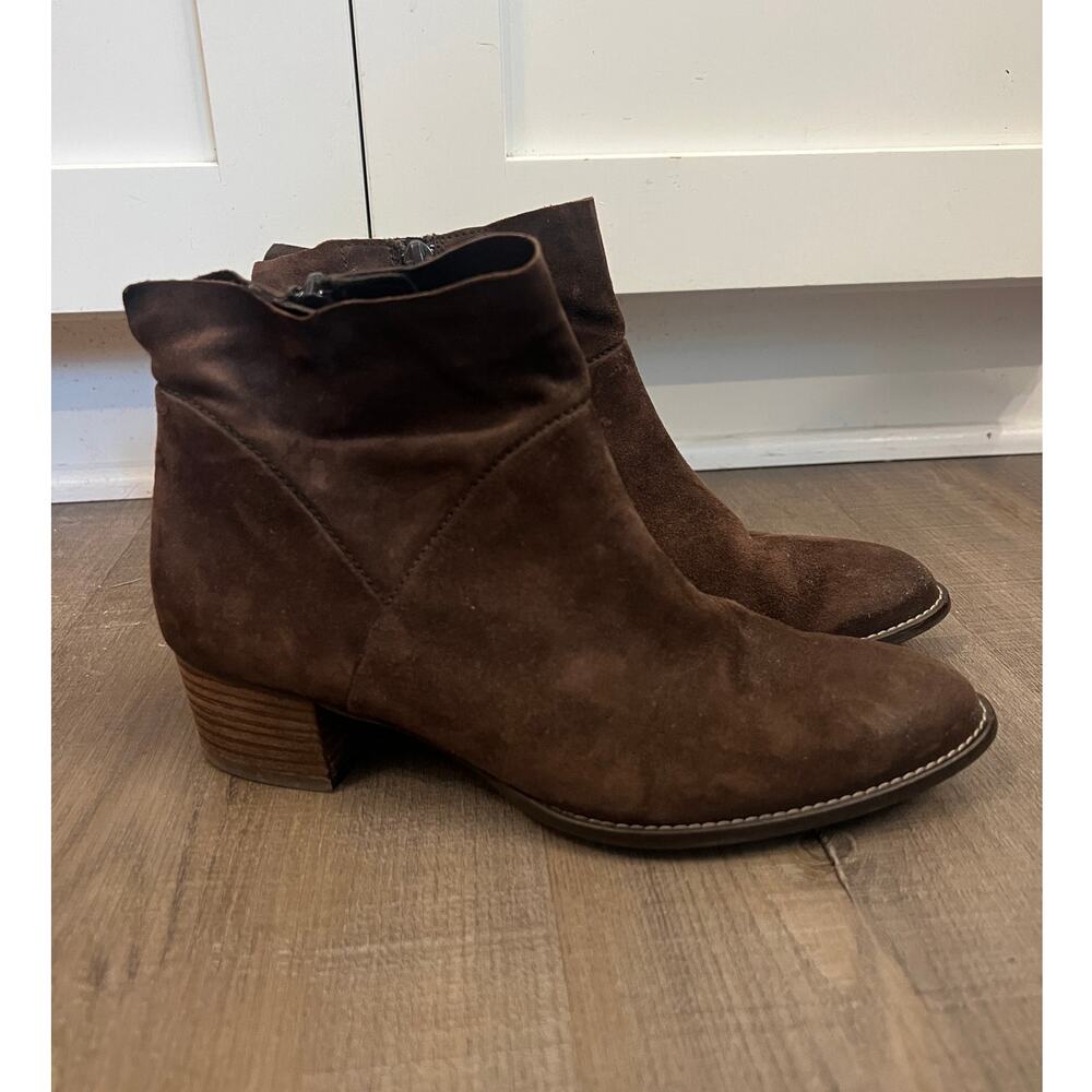 Paul Green Nelly Chocolate Brown Suede Ankle Boots